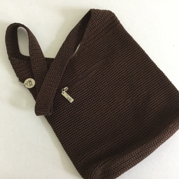 ❤️SOLD❤️THE SAK Brown Macrame Hobo Hippie Shoulder - Picture 4 of 6